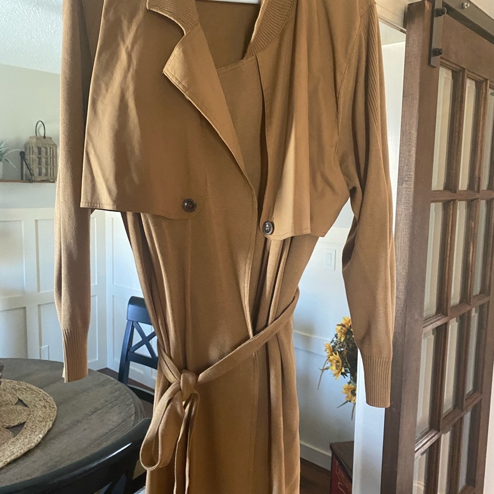 Sweater trench coat